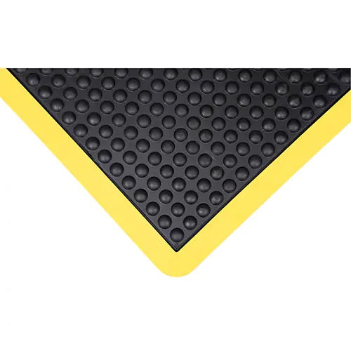 Anti-Fatigue Dome Matting, Bubbled, 3' x 4' x 1/2", Black, Rubber