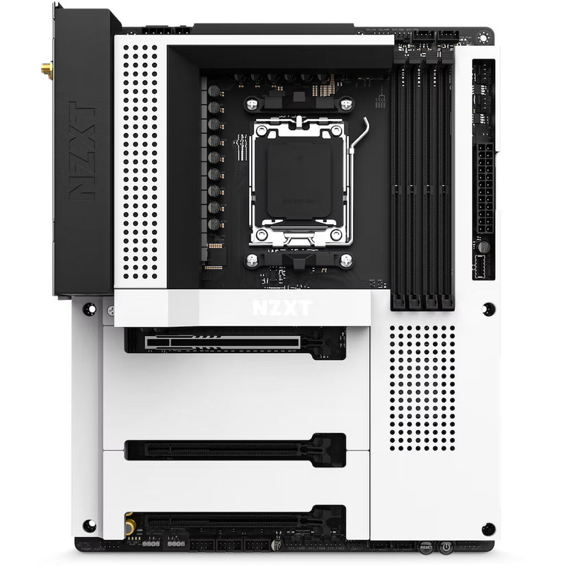 NZXT - N7 B650E ATX AM5 Motherboard (White) - DDR5, WiFi 6E, PCIe 5.0, Triple M.2