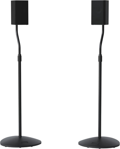 Sanus Adjustable Height Speaker Stand - Extends 28" to 38" - Holds Satellite & Small Bookshelf Speakers (i.e. Bose, Harmon Kardon, Polk, JBL, KEF, Klipsch, Sony and Others) - Set of 2 - Model: HTBS