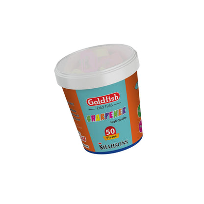 Goldfish Double Screw Pencil Sharpener 50 pcs Bucket - High Quality Blade - PuriLite