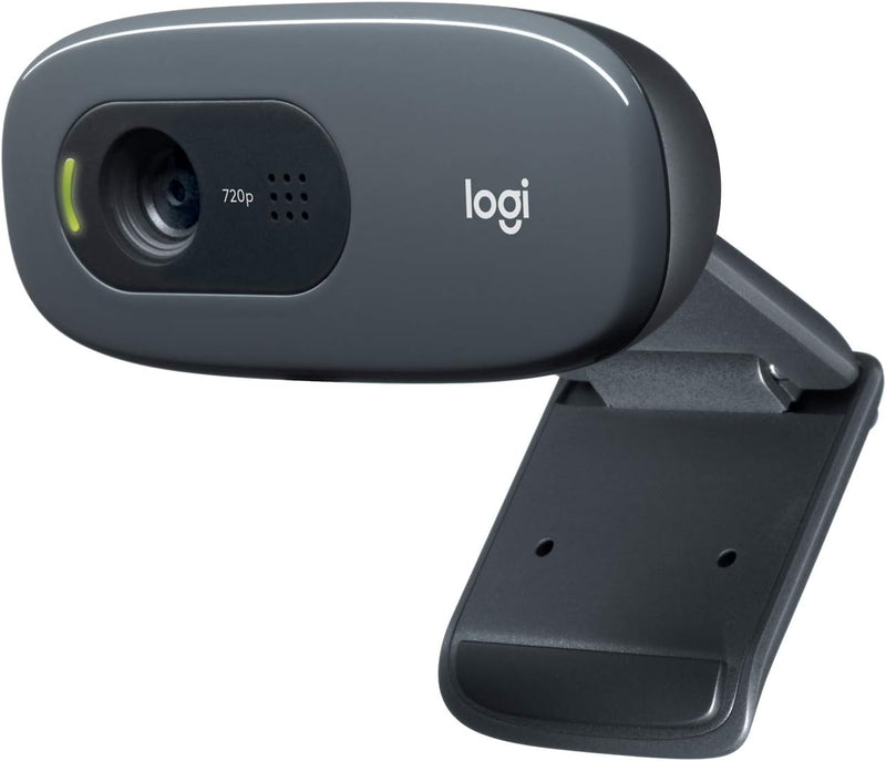 Logitech C270 HD Webcam, HD 720p/30 fps, Widescreen HD Video Calling, HD Light Correction, Noise Reducing Mic, For Skype, FaceTime, Hangouts, WebEx, PC/Mac/Laptop/Macbook/Tablet - Black