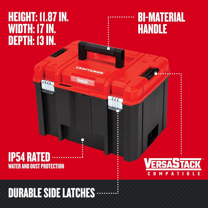 CRAFTSMAN VERSASTACK Deep Tool Box, Lockable, 17-in. (CMST17825)