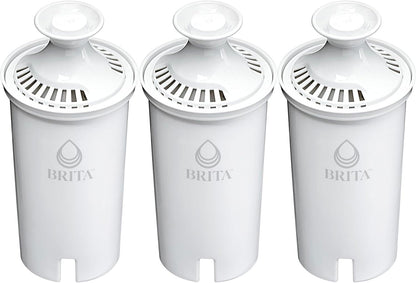 Brita Standard Replacement Filter, Reduces Contaminants while keeping healthy minerals, Certified by WQA to reduce Chlorine for improved taste, Made without BPA, Replace after 151 litres, 3 Count