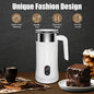 Milk Frother, Upgraded 4 in 1 Milk Steamer, 10.1oz/300ml Automatic Hot and Cold Milk Frother and Milk Warmer, Milk Frother Electric for Latte, Cappuccino, Macchiato, Hot Chocolate (White)