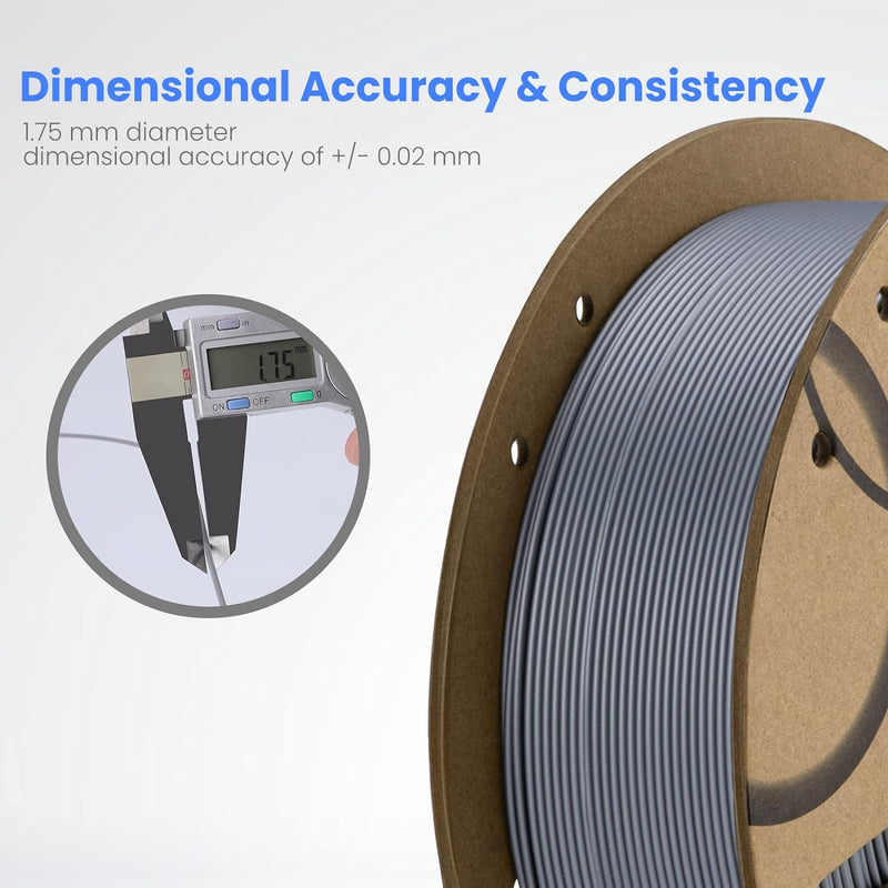 ELEGOO PLA Filament 1.75mm Black 1KG,3D Printer Filament Dimensional Accuracy +/- 0.02mm,1kg Cardboard Spool(2.2lbs) 3D Printing Filament Fits for Most FDM 3D Printers
