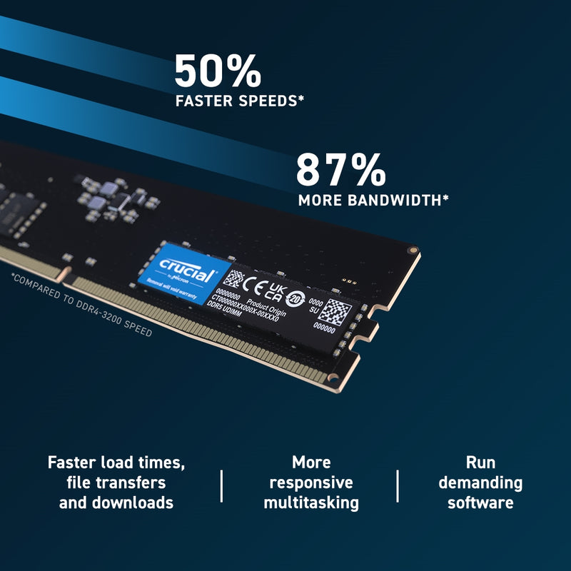 Crucial Memory CT16G48C40U5 16G DDR5 4800Mhz UDIMM