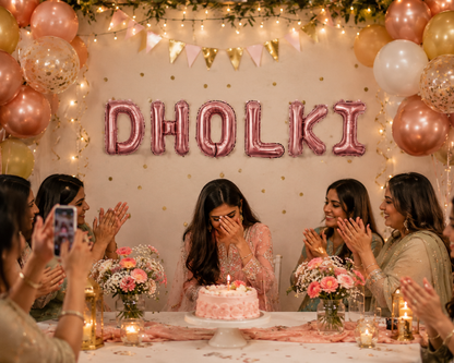 Premium Quality Foil Balloons | Qabool Hai, Dholki & Umrah Mubarak | Party Decorations