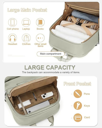 Carry on Travel Backpack for Women Airplane Approved Hand Luggage Backpack Water Resistant Personal Item Travel Backpack