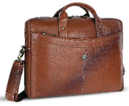 Hammonds LB122 Premium Cow Leather Laptop Bag for Men | Genuine Cow Leather Office Bag | 16-Inch Business Laptop Bag | Professional Work Bag | Corporate Gift Bag - PuriLite