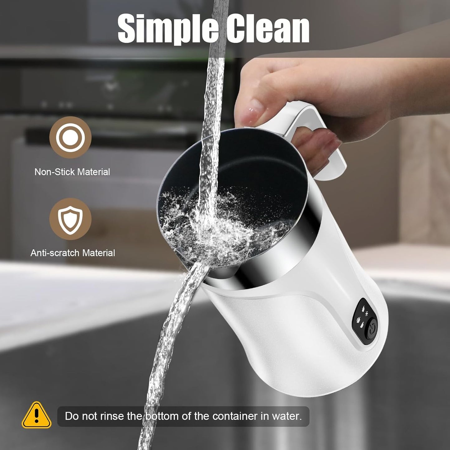 Milk Frother, Upgraded 4 in 1 Milk Steamer, 10.1oz/300ml Automatic Hot and Cold Milk Frother and Milk Warmer, Milk Frother Electric for Latte, Cappuccino, Macchiato, Hot Chocolate (White)