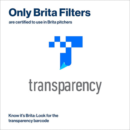Brita Standard Replacement Filter, Reduces Contaminants while keeping healthy minerals, Certified by WQA to reduce Chlorine for improved taste, Made without BPA, Replace after 151 litres, 3 Count