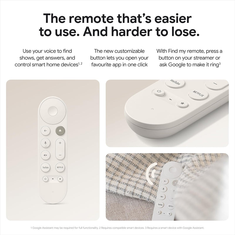 Google TV Streamer (4K) - Fast Streaming Entertainment With Voice Search Remote - Watch Movies, Shows, Live TV, and Netflix in 4K HDR - Smart Home Control - 32 GB Storage - Porcelain
