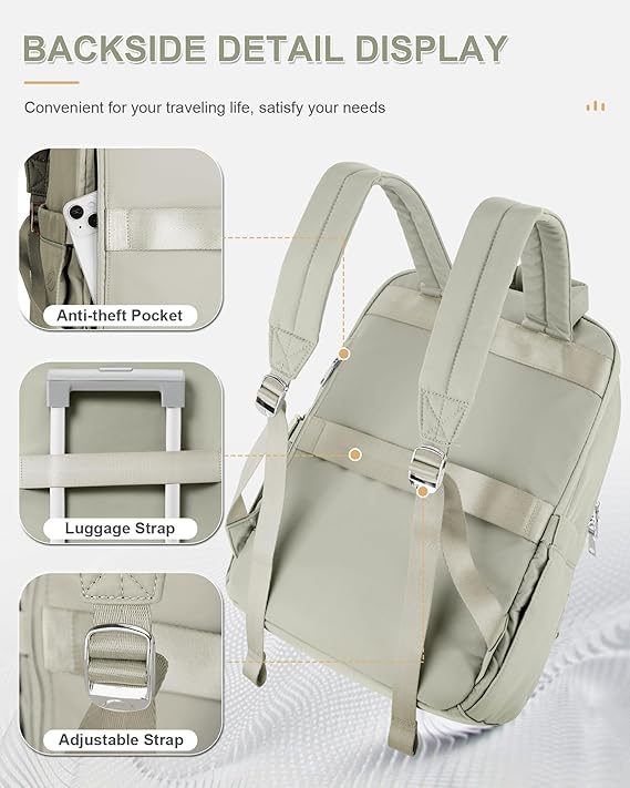 Carry on Travel Backpack for Women Airplane Approved Hand Luggage Backpack Water Resistant Personal Item Travel Backpack