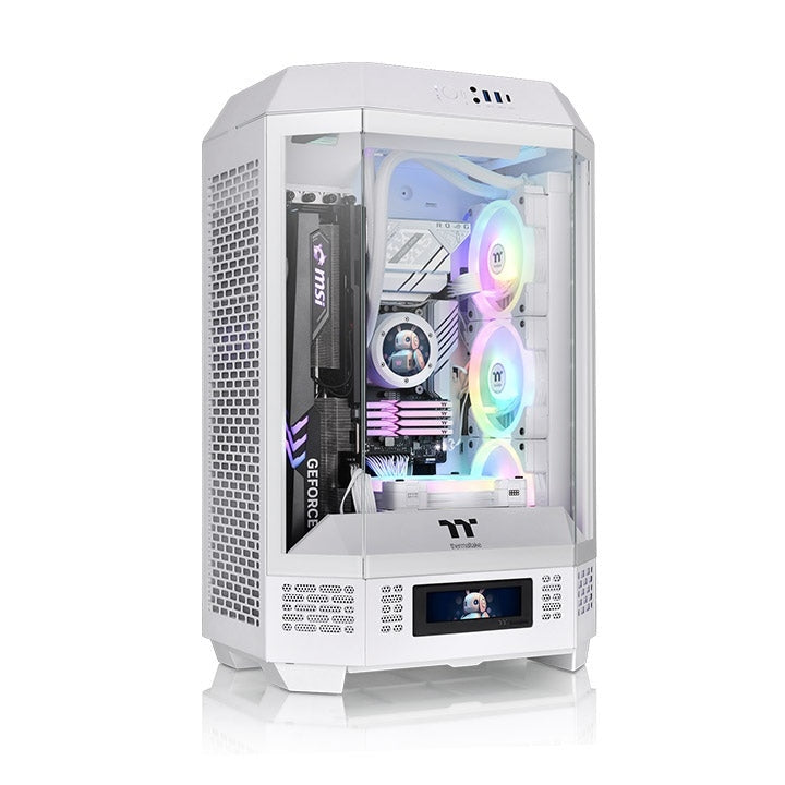 Thermaltake CS CA-1Y4-00S6WN-00 The Tower 300 Snow MicroTower 3x3mm TG White - PuriLite