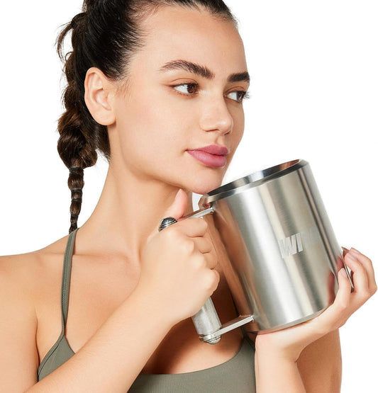 Heavy Mug 22LB, Dumbbell Coffee Mug 10KG, Stainless Steel Dumbbell Cups, Funny Beer Mug, Overweight Dumbbell Fitness Sports Water Cup, Gym Workout Coffee Enthusiast Gift, Prank Gift - PuriLite