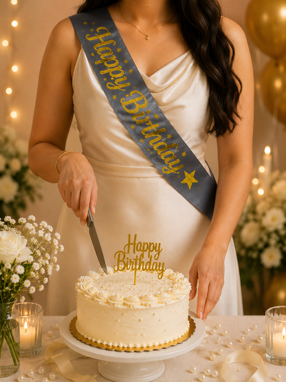Bride To Be Sash | Happy Birthday Sash | Bridal Shower Sash | Bachelorette Party Sash | Birthday Party Celebration Sash | Premium Quality Multiple Colors