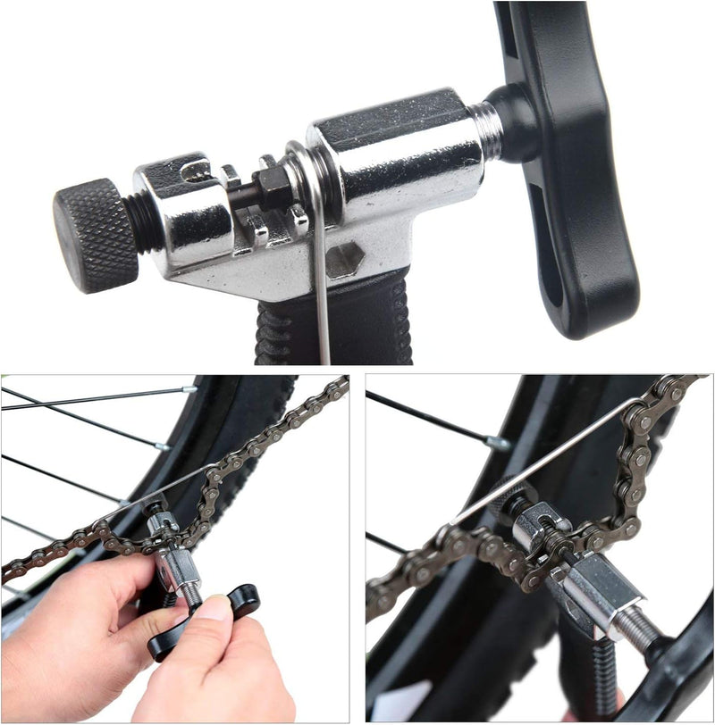 Oumers Universal Bike Chain Tool with Chain Hook, Road and Mountain Bicycle Repair Tool, Bike Chain Splitter Cutter Breaker, Bicycle Remove and Installing