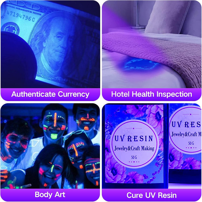 UV Flashlight Black Light UV Lights, Vansky 51 LED Ultraviolet Blacklight Pet Urine Detector for Dog Cat Urine,Dry Stains,Bed Bug, Matching with Pet Odor Eliminator