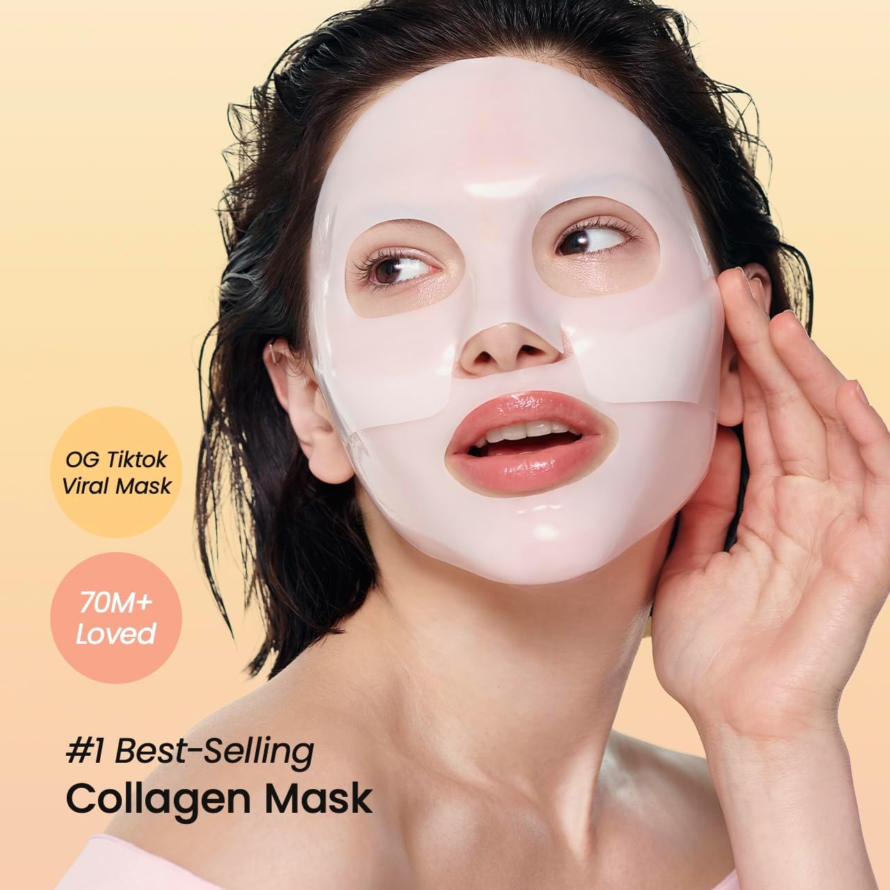 BIODANCE Bio-Collagen Real Deep Mask, Bestselling Hydrating Overnight Hydrogel Mask for Glassy Glowy Skin, Pore Minimizing, Elasticity Improvement, Paraben Free, Fragrance Free, Non-Comedogenic Korean Skincare 34g x 4ea