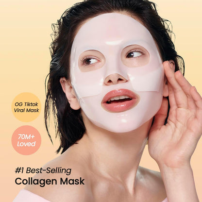BIODANCE Bio-Collagen Real Deep Mask, Bestselling Hydrating Overnight Hydrogel Mask for Glassy Glowy Skin, Pore Minimizing, Elasticity Improvement, Paraben Free, Fragrance Free, Non-Comedogenic Korean Skincare 34g x 4ea