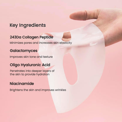 BIODANCE Bio-Collagen Real Deep Mask, Bestselling Hydrating Overnight Hydrogel Mask for Glassy Glowy Skin, Pore Minimizing, Elasticity Improvement, Paraben Free, Fragrance Free, Non-Comedogenic Korean Skincare 34g x 4ea