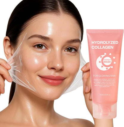 Collagen Night Wrapping Mask, Hydration Elasticity Firming Skin Deep Facial Treatment Bio Collagen Sleeping Mask. (2PCS)