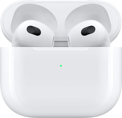 Apple AirPods (3rd Generation) Wireless Ear Buds, Bluetooth Headphones, Personalized Spatial Audio, Sweat and Water Resistant, Lightning Charging Case Included, Up to 30 Hours of Battery Life