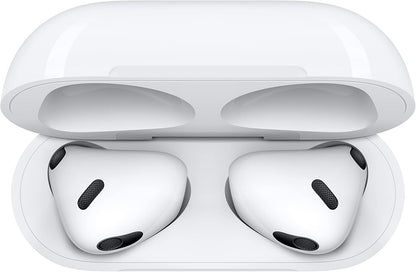Apple AirPods (3rd Generation) Wireless Ear Buds, Bluetooth Headphones, Personalized Spatial Audio, Sweat and Water Resistant, Lightning Charging Case Included, Up to 30 Hours of Battery Life
