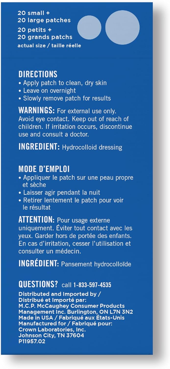 PanOxyl PM Overnight Spot Patches 40 ct - Clear