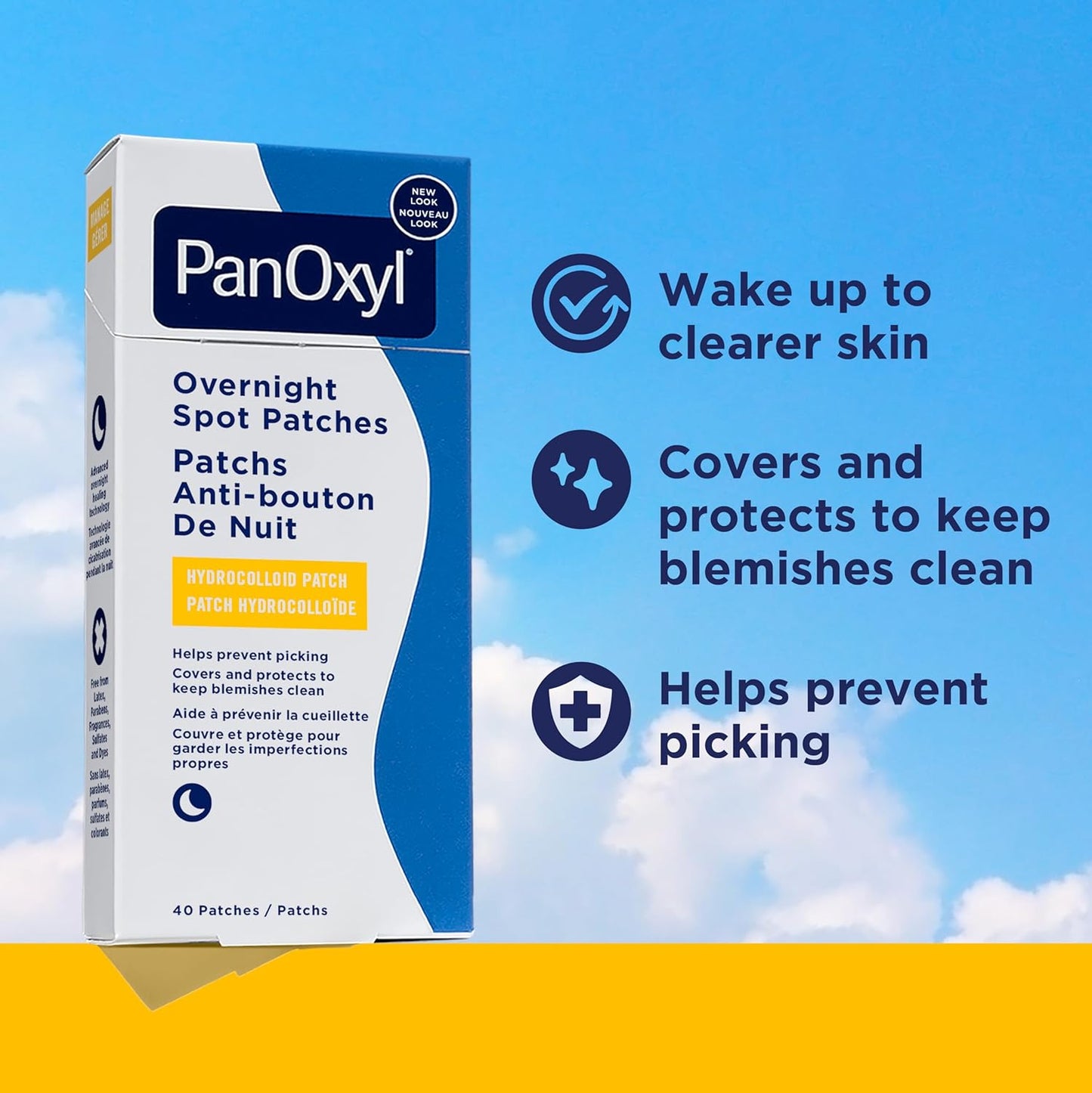 PanOxyl PM Overnight Spot Patches 40 ct - Clear