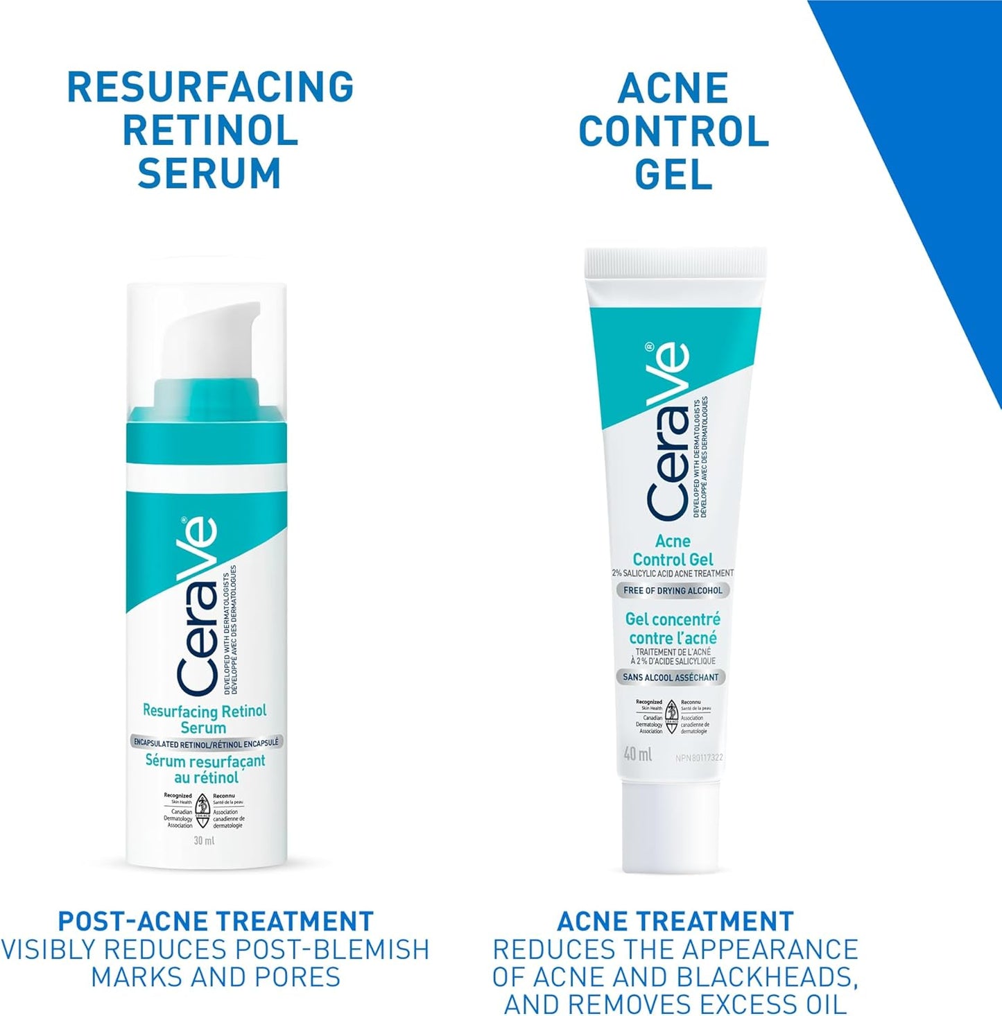 CeraVe Resurfacing RETINOL Serum For Face with Niacinamide. Helps even Skin Tone & Smoothness, Post-Acne Marks & Pore Minimizer. Gentle, Fragrance-free, Non-Comedogenic, Safe for Sensitive Skin, 30ML
