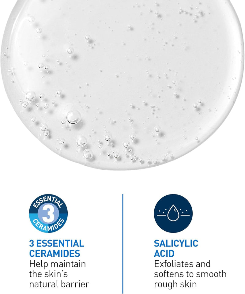 CeraVe SALICYLIC ACID Cleanser, Renewing SA Smoothing BHA Exfoliant for Face. Suitable for Keratosis Pilaris & Psoriasis. Gentle Cleanser With Hyaluronic Acid, Niacinamide, Vitamin D & Ceramides. Fragrance Free, No microbeads, 473ml