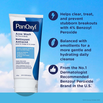 PanOxyl Creamy Acne Wash - 4% Benzoyl Peroxide