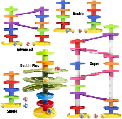 2-Way Ball Drop STEM Tower Toy for Toddlers 9 Months and Up Dual Direction Ramp Maze Montessori Fine Motor Learning Toy