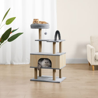 Lounge & Co. Zenith 4-Level Cat Tree & Grooming Activity Tower