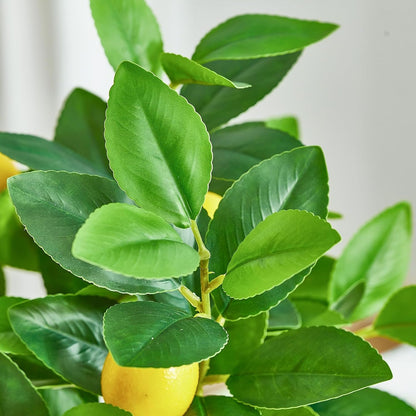 3 PCS Artificial Lemon Branches for Vase 18 Inch Fake Lemons Fruit Picks Faux Lemons Tree Decor Realistic