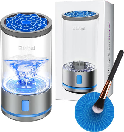 Electric Makeup Brush Cleaner – 7000 RPM High-Speed Deep Cleaning – Rechargeable 1200mAh Battery Automatic Cosmetic Brush & Sponge Cleaner