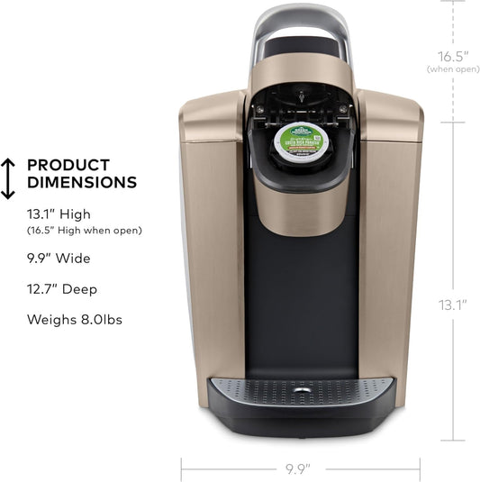 Keurig K-Elite Single Serve K-Cup Pod Coffee Maker, Brushed Gold - PuriLite