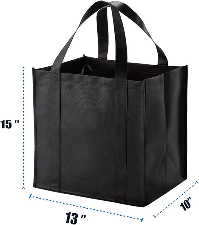 NERUB Set of 10 Reusable Grocery Bags Heavy Duty Shopping Bags Large Grocery Totes