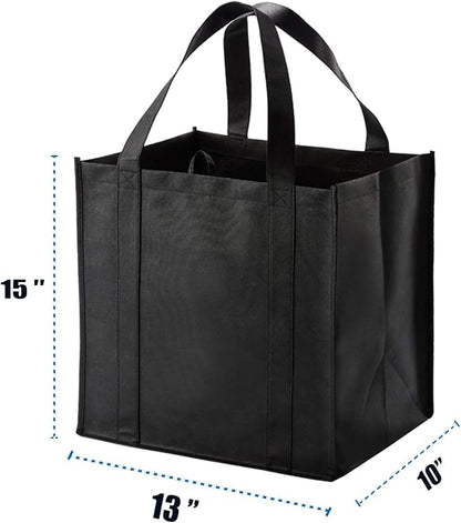NERUB Set of 10 Reusable Grocery Bags Heavy Duty Shopping Bags Large Grocery Totes