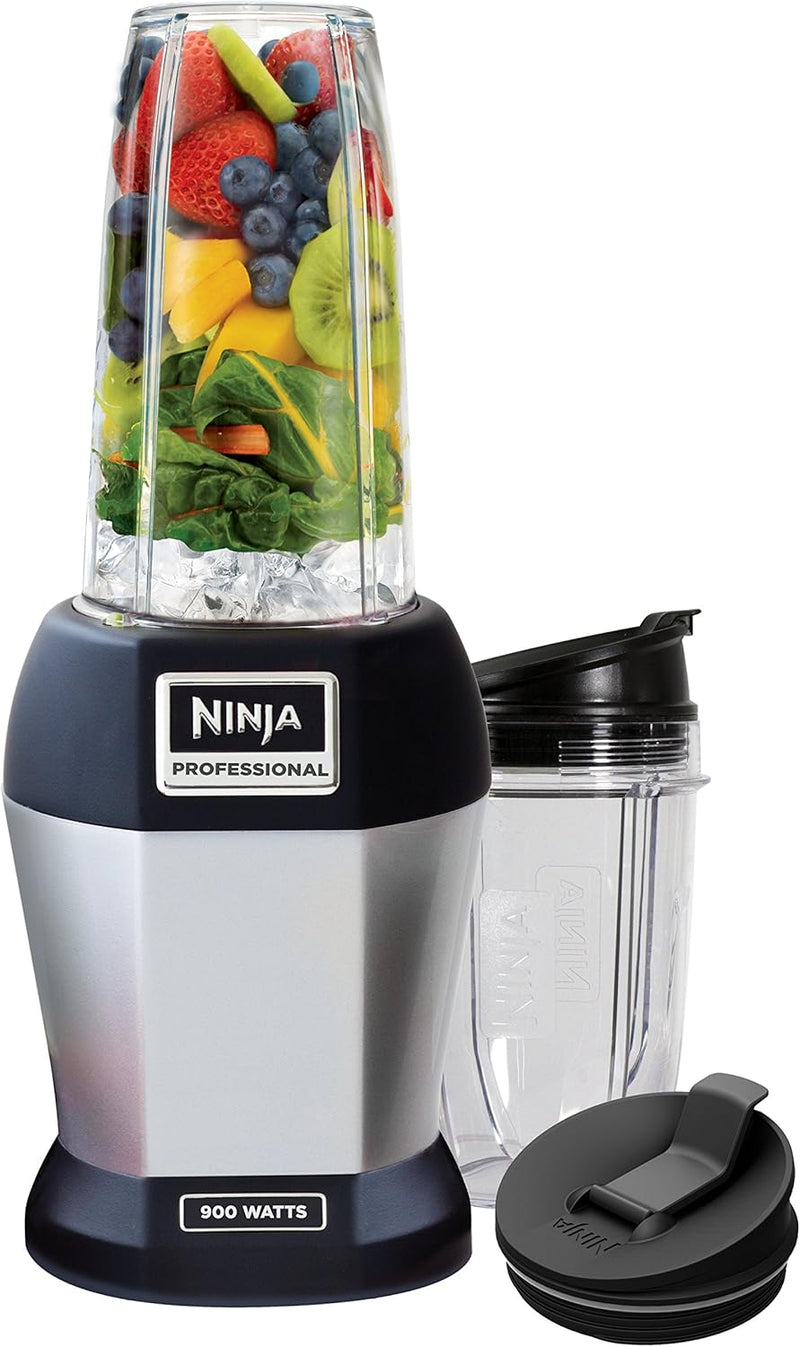 Ninja BL450C, Nutri Pro Personal Blender For Juices, Shakes & Smoothies, 18 and 24 Oz cups, Black/Silver, 900W (Canadian Version)