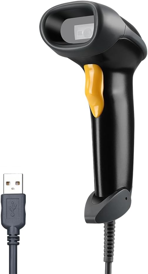 Eyoyo Handheld USB 2D Barcode Scanner, Wired Automatic QR Code Scanner PDF417 Data Matrix Bar Code Reader with Long USB Cable for Mobile Payment, Library Book Convenience Store, Supermarket, Warehouse