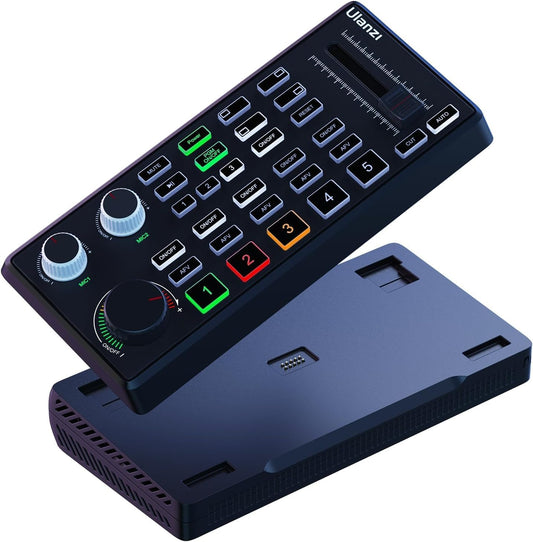 ULANZI DD02 Video Switcher for Live Streaming Support 4 Cameras HDMI Inputs and 4K Output, Video Switcher Live Production for OBS,vMix,VLC,PotPlaYer,YouTube for HDMI Live Stream Switcher