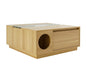 4 Cats & Dogs Modern Pet Coffee Table | Cat & Small Dog Hideaway with Tempered Glass Top