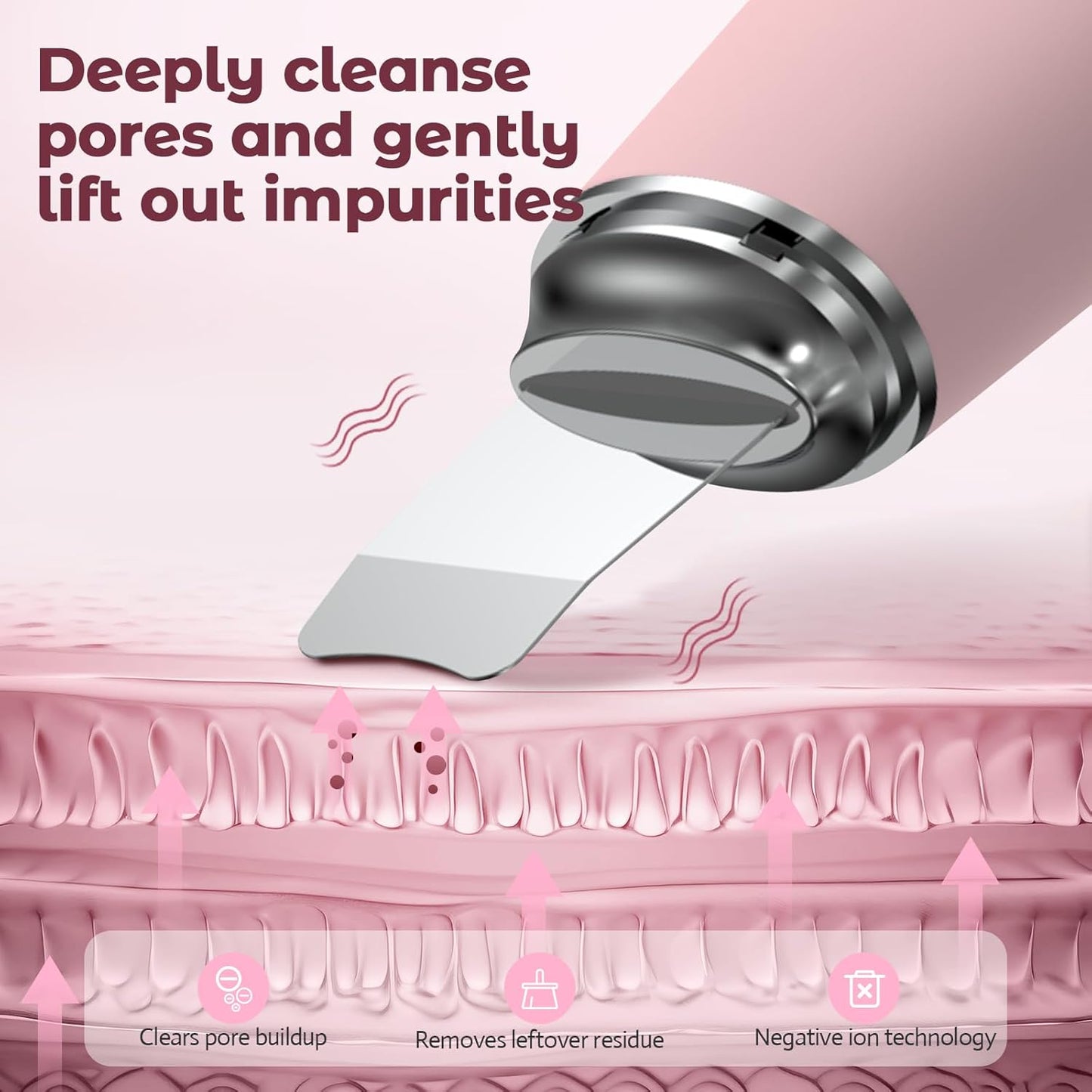 Silicone Facial Cleansing Brush – 2-in-1 Electric Face Scrubber & Skin Spatula – IPX7 Waterproof Rechargeable Deep Cleaning Massager with 7 Modes - PuriLite