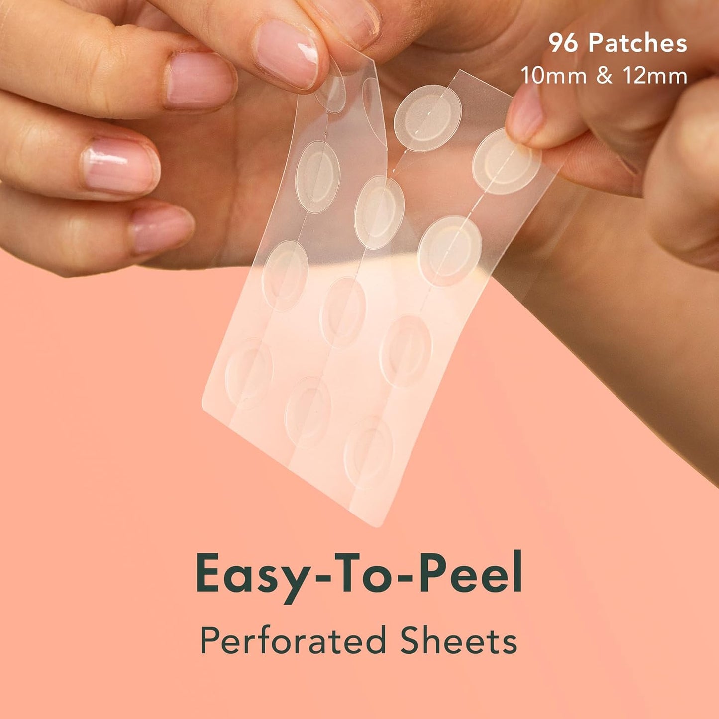 Rael Miracle Invisible Spot Cover - Absorbing Cover, Hyrocolloid Patch, Korean Skin Care, Facial Stickers, 2 Sizes (96 Count)