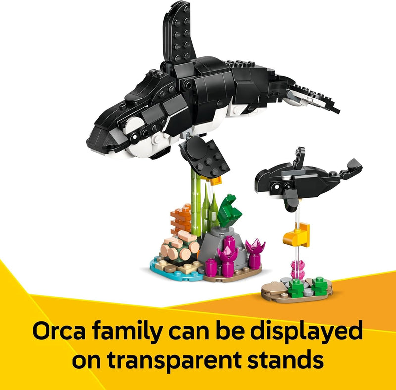 LEGO Creator 3 in 1 Wild Animals Panda Family - Building Toy with 3 Building Options, Panda, Penguin, or Orca - Animal Figures for Kids, Girls and Boys, Ages 8+ - Gift Idea for Birthdays - 31165