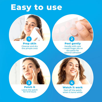 PatchRx Pimple Patches for Face (120 Patches), Hydrocolloid Pimple Patches - Pimple Patch Zit Patch and Pimple Stickers - Hydrocolloid Pimple Dots for Pimples - Zit Patches