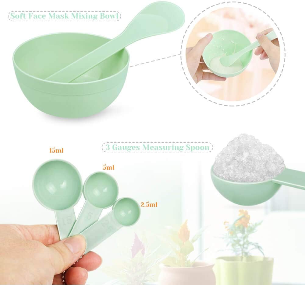 Face Mask Mixing Bowl Set, Anezus 11 in 1 DIY Facemask Mixing Tool Kit with Facial Mask Bowl Stick Spatula Silicone Face Mask Brush