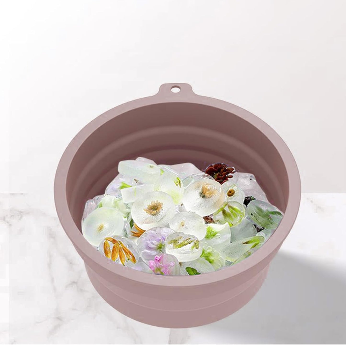 Foldable Ice Bath Bowl, Silicone Beauty Skin Firming Washbasin | Ice Bowl for Face Cold Plunge Chiller,Ideal for Home, Vacation, Traveling, Hotel, Business Trip, Refreshing